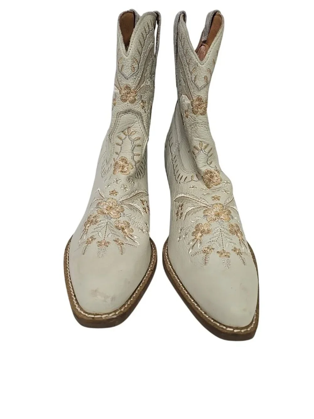 Dingo Women's Primrose Snip Toe Western Ankle Boots DI748 White-Floral Size 11M - Picture 8 of 9